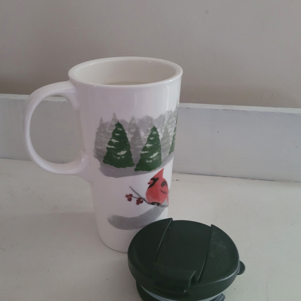 Cypress Winter Cardinal Travel Mug - Picture 7 of 10